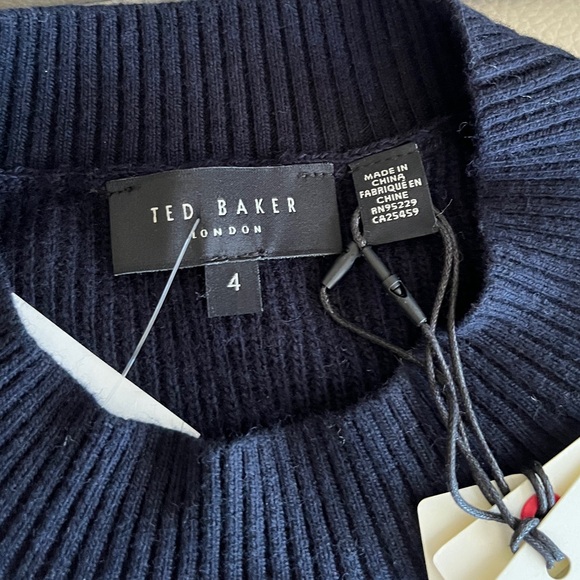 NWT - Ted Baker Women’s Wool Cashmere Blended Sweater - Ted Size 4/US L - Picture 8 of 11
